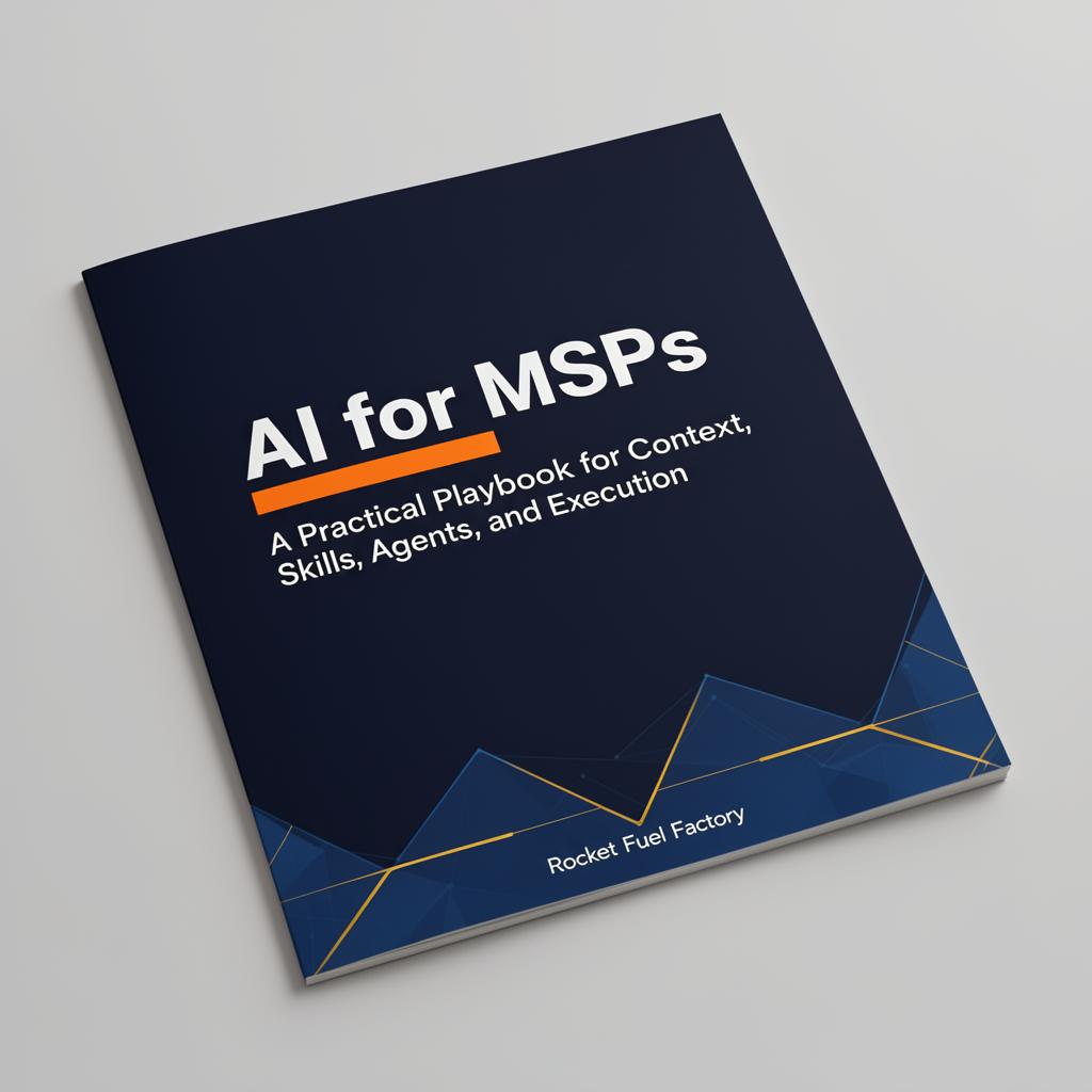 AI for MSPs Playbook cover: A Practical Playbook for Context, Skills, Agents, and Execution